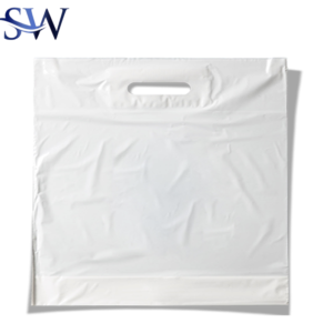 Premium Die-Cut Carrier Bags – White – 10x12" (Pack of 1000)
