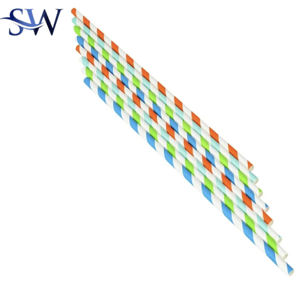 300-Pack Colorful Paper Straws – Assorted Colors