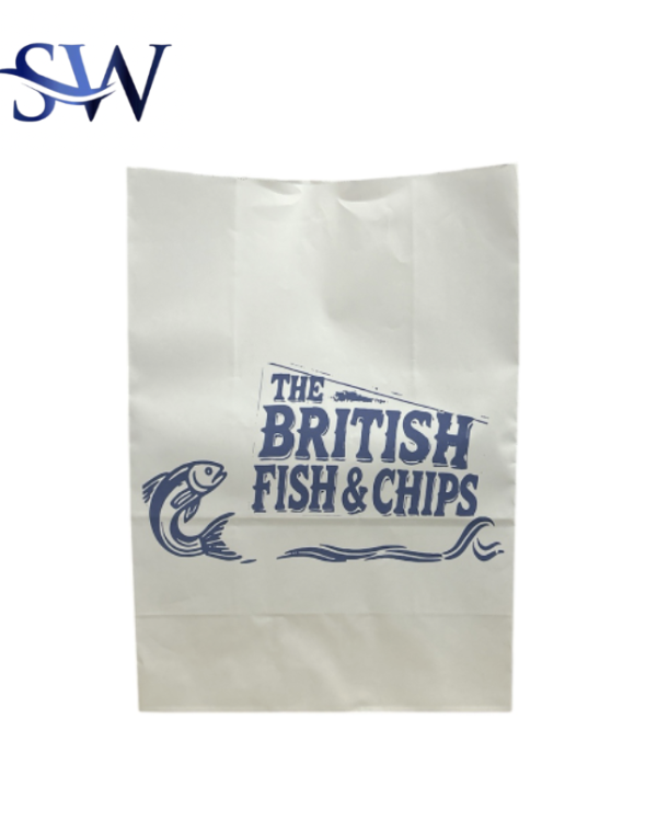 SAVAZ – Large Kraft SOS Fish & Chips Bags – Pack of 100