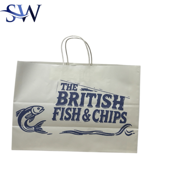 SAVAZ – Twisted Handle Fish & Chip Takeaway Bags – Pack of 100